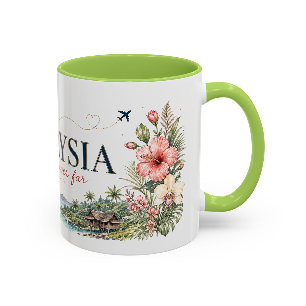 Malaysia Home Country Mug | Moving Away Gift | Long Distance Friendship | 11 oz 15 oz Accent Mug