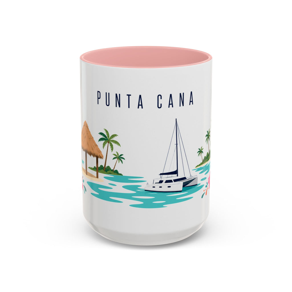 Punta Cana Coffee Mug | Dominican Republic Travel Souvenir | Porcelain Decal City Gift | 11oz 15oz Accent Mug