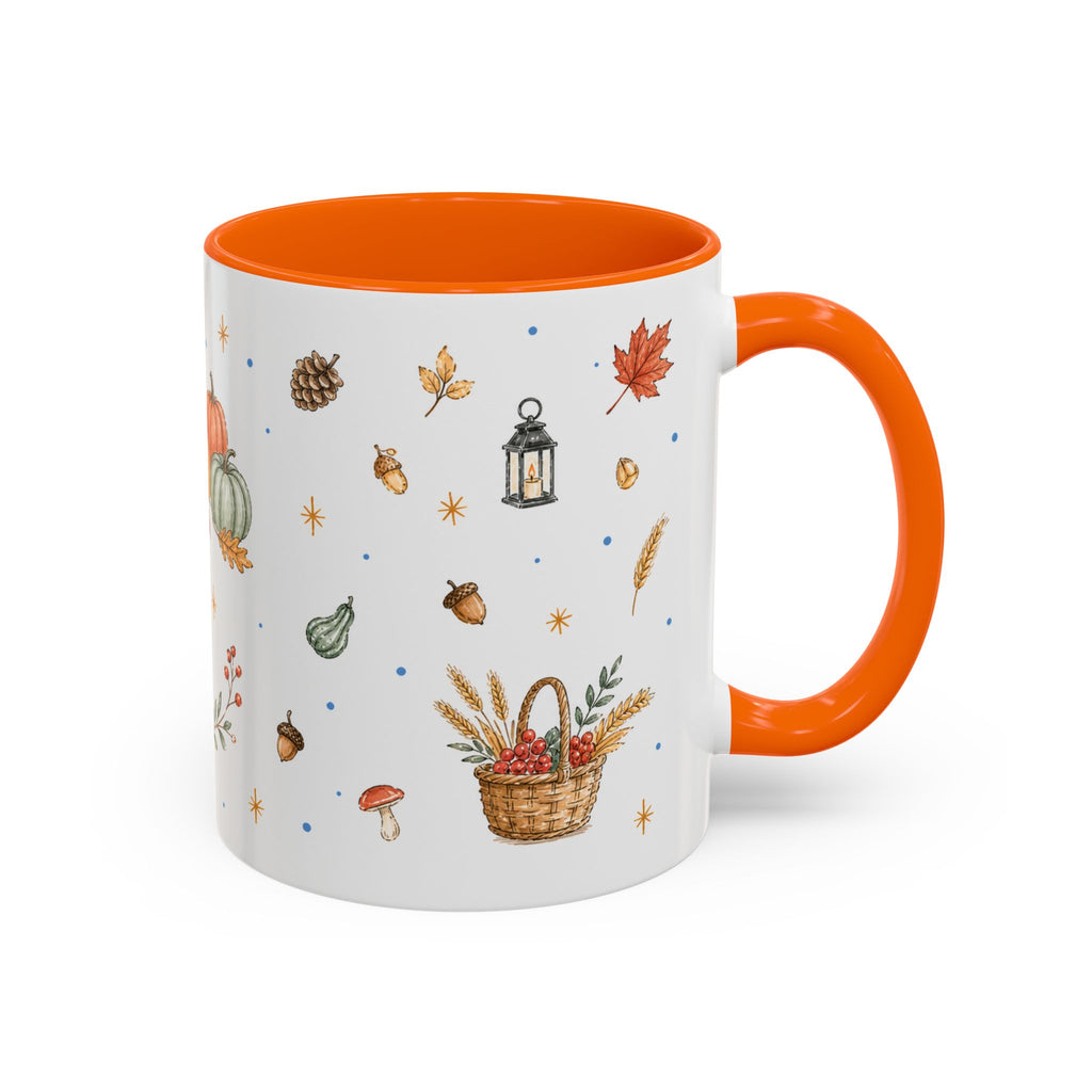 Thanksgiving Turkey Mug | Friendly Woodland Watercolor Gift | Autumn Accent Cup 11oz 15oz