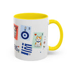 Athens Coffee Mug | Postage Stamp Collage Mug | Travel Souvenir Accent Cup 11oz 15oz
