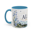 Alaska State Map Mug | Northern Lights, Mountains, Glaciers | Moving Away Gift