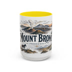 Mount Bromo Mug, Indonesia Travel Souvenir, Bucket List Gift, Accent Ceramic Coffee Mug 11oz 15oz