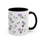 New Jersey Violet Mug, State Flower Floral Coffee Cup, 11oz Botanical Gift