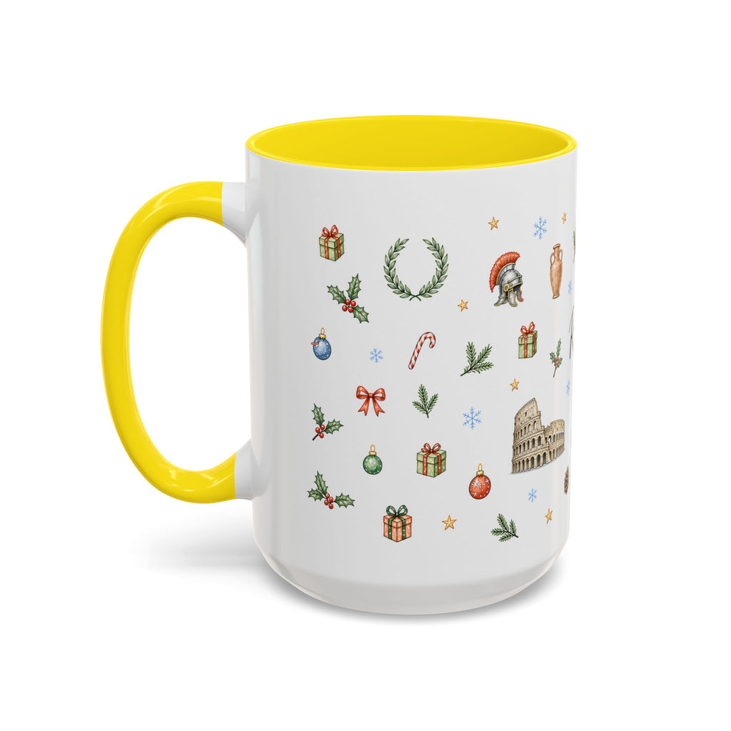 Rome Christmas Mug | Watercolor City Souvenir | Ceramic Coffee Cup