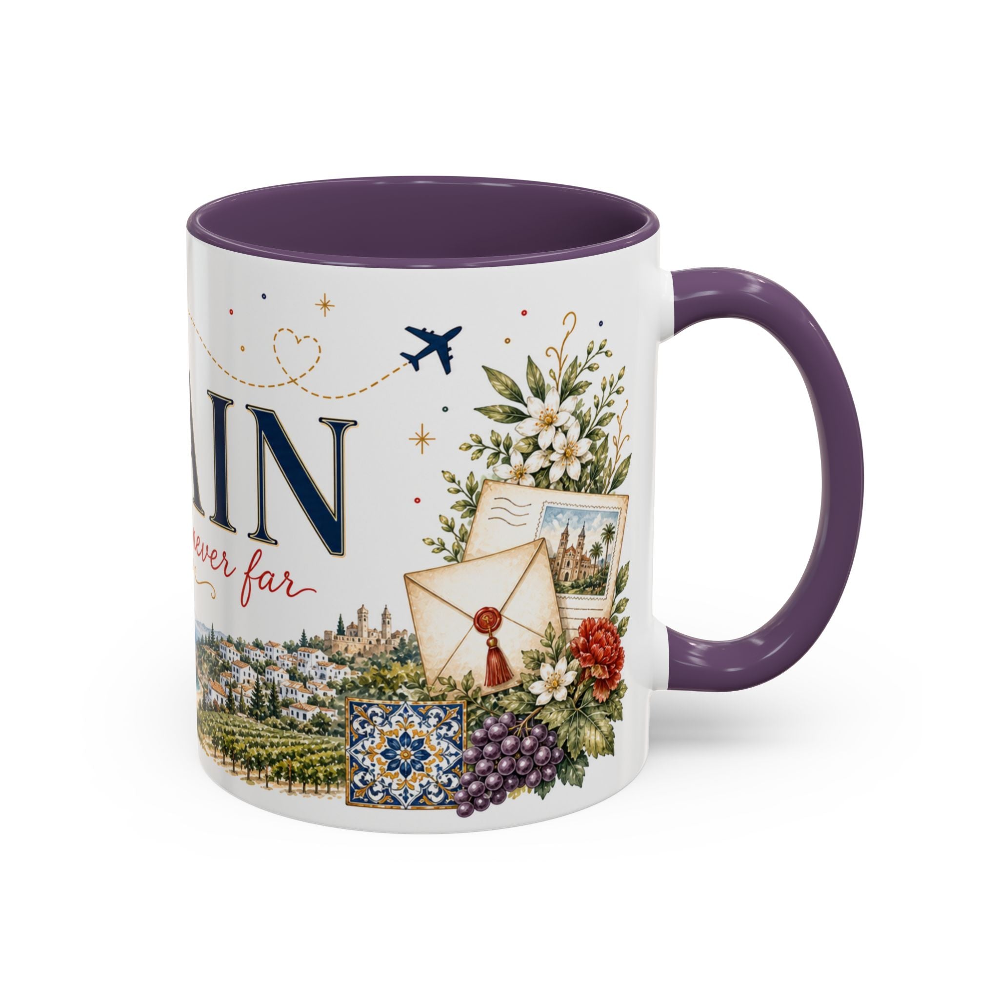 Spain Home Country Mug | Moving Away Gift | Long Distance Friendship | 11 oz 15 oz Accent Mug