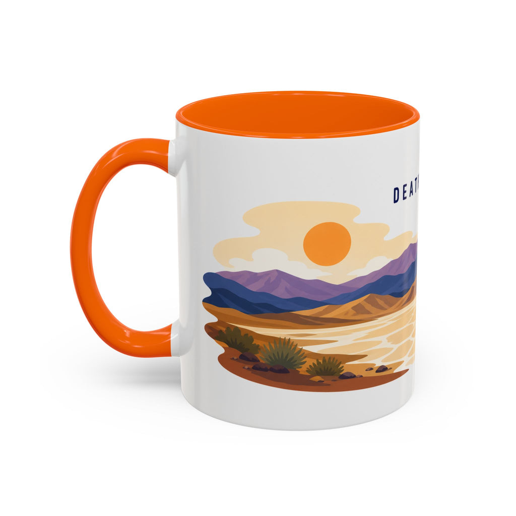 Death Valley National Park Coffee Mug | Solid Color Block Park Souvenir | 11oz 15oz Accent Mug