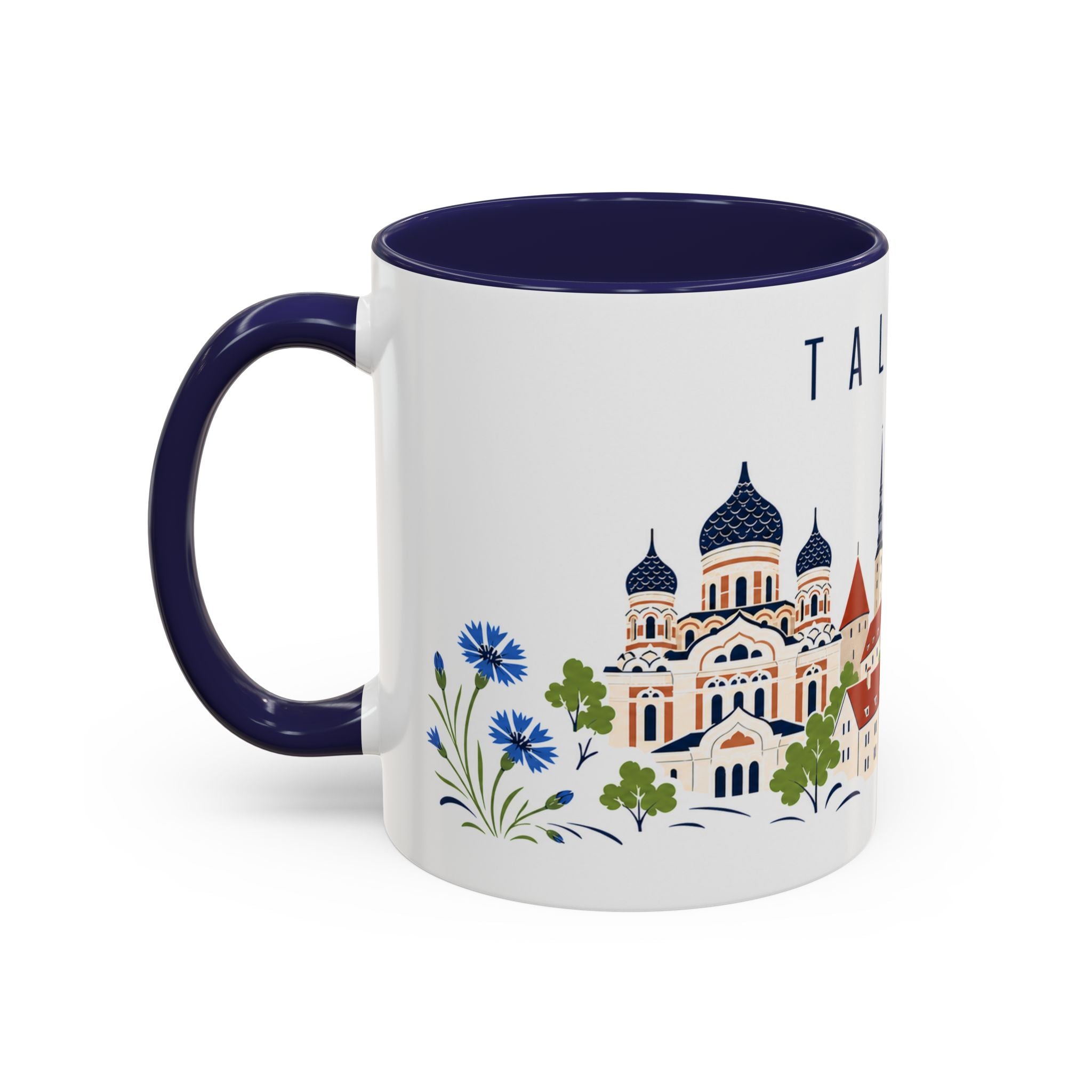Tallinn Coffee Mug | Estonia Travel Souvenir | Porcelain Decal City Gift | 11oz 15oz Accent Mug