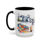 Taichung Coffee Mug | Taiwan Travel Souvenir | Vintage Illustrated City Gift | 11 oz 15 oz Accent Mug