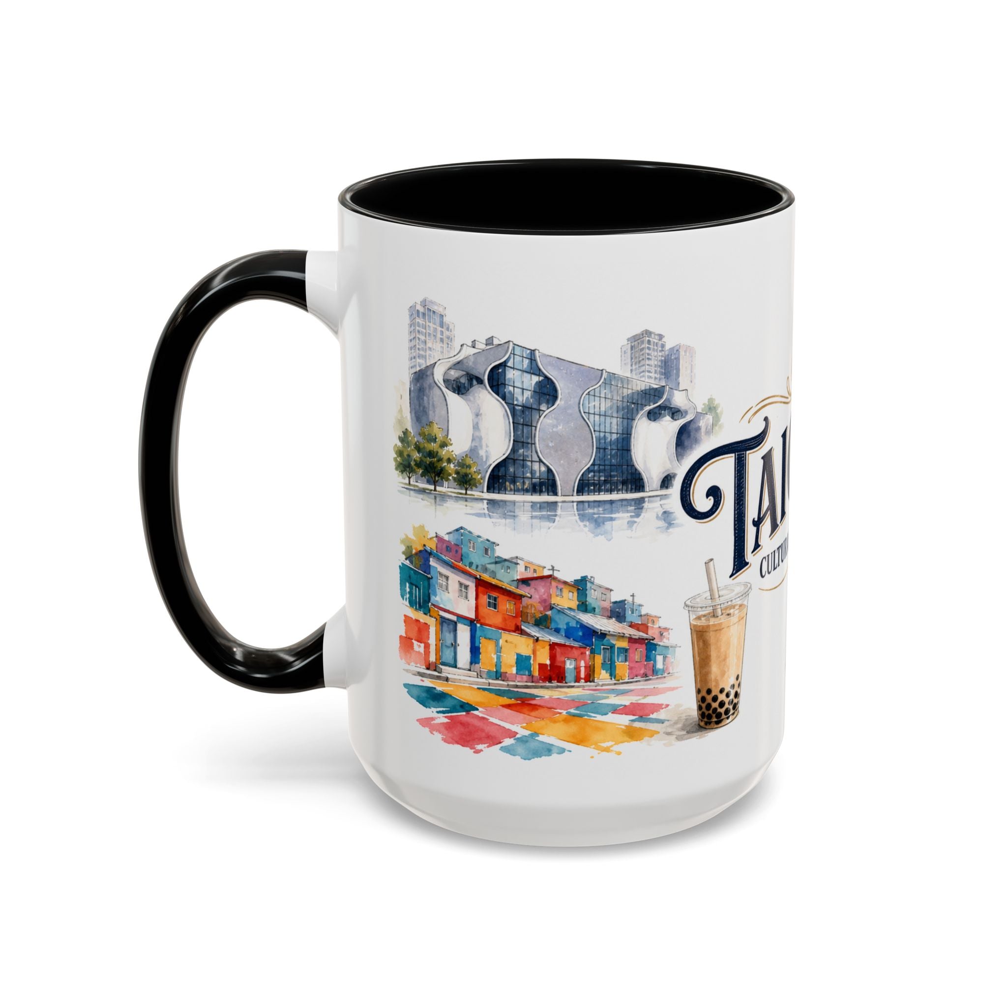 Taichung Coffee Mug | Taiwan Travel Souvenir | Vintage Illustrated City Gift | 11 oz 15 oz Accent Mug