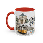 Bucharest Coffee Mug | Romania Travel Souvenir | Vintage Illustrated City Gift | 11 oz 15 oz Accent Mug