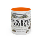 New River Gorge National Park Coffee Mug | West Virginia River Canyon Climbing Gift | Accent Color Ceramic 11oz 15oz