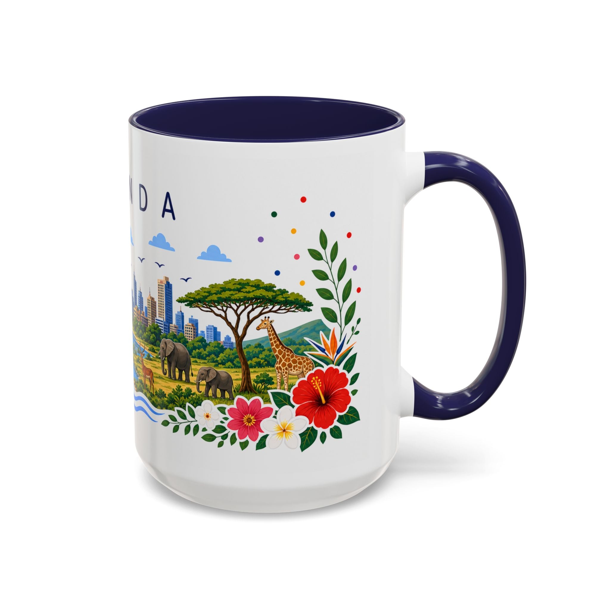 Uganda Coffee Mug | Travel Souvenir Accent Mug | Place Gift Ceramic Cup 11oz 15oz