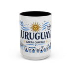 Uruguay Soccer Coffee Mug | World Cup Fan Gift | Accent Color Ceramic 11oz 15oz Match Day Cup