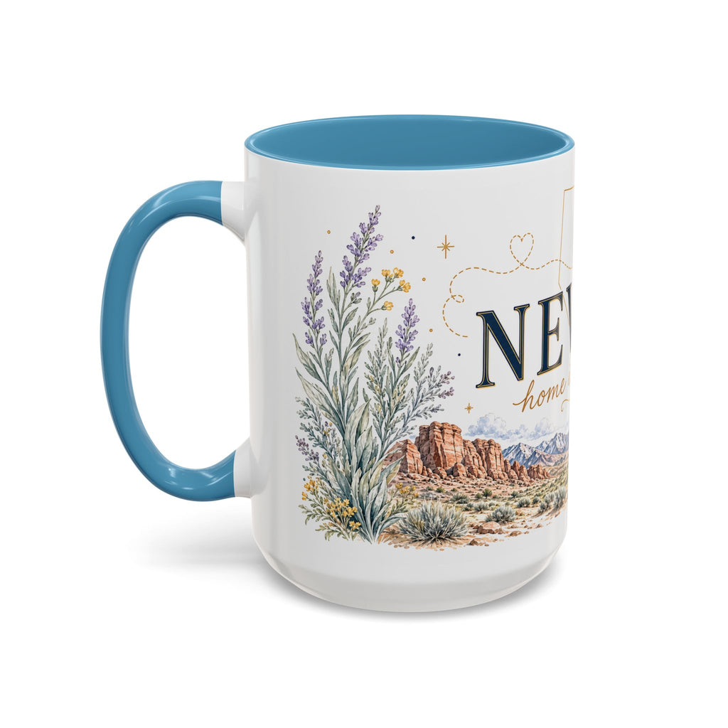 Nevada Home State Mug | Moving Away, Long Distance Friendship Gift | 11oz 15oz Accent Mug