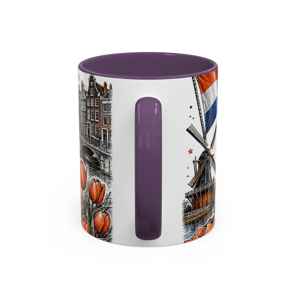 Netherlands Soccer Coffee Mug | World Cup Fan Gift | Accent Color Ceramic 11oz 15oz Match Day Cup