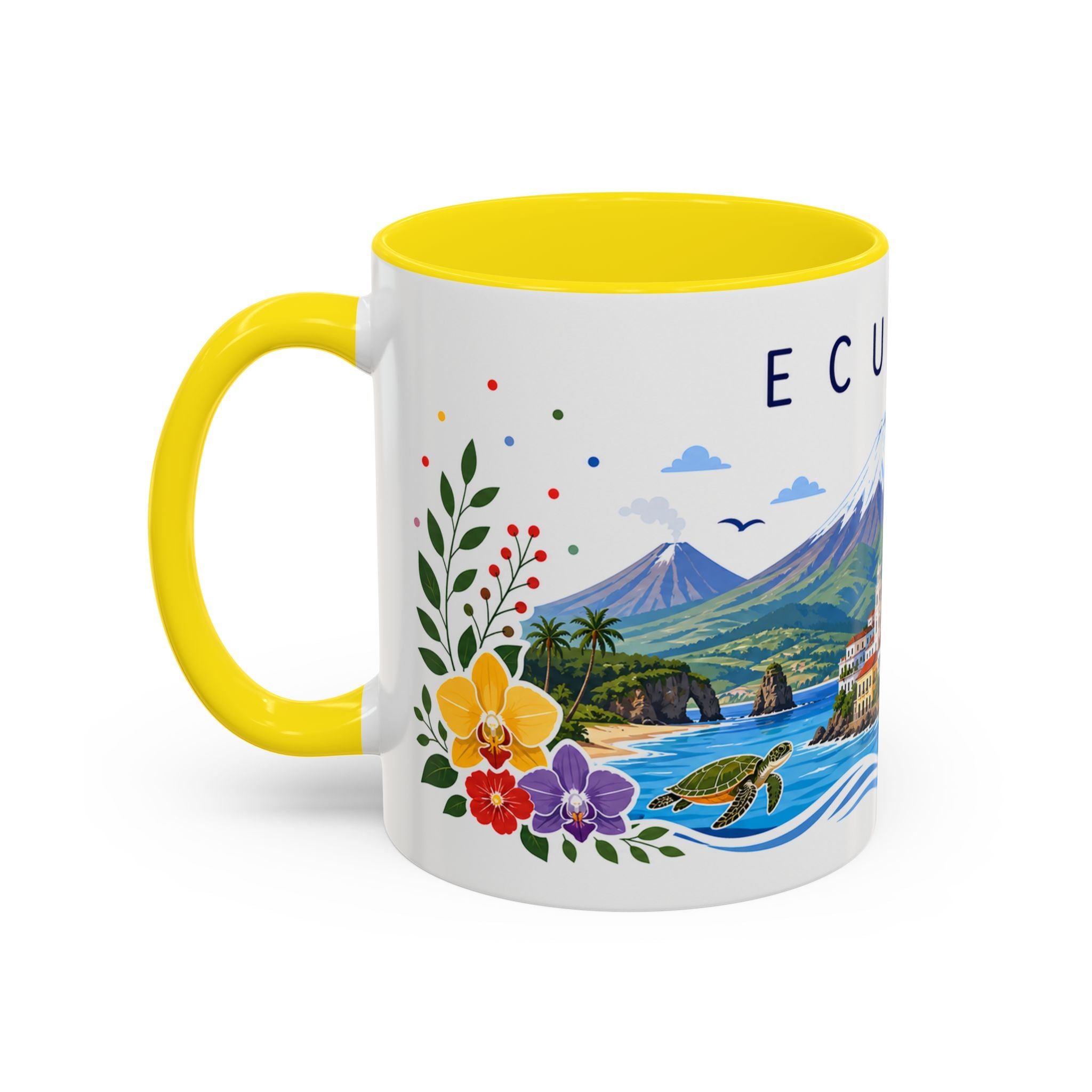 Ecuador Coffee Mug | Travel Souvenir Accent Mug | Place Gift Ceramic Cup 11oz 15oz