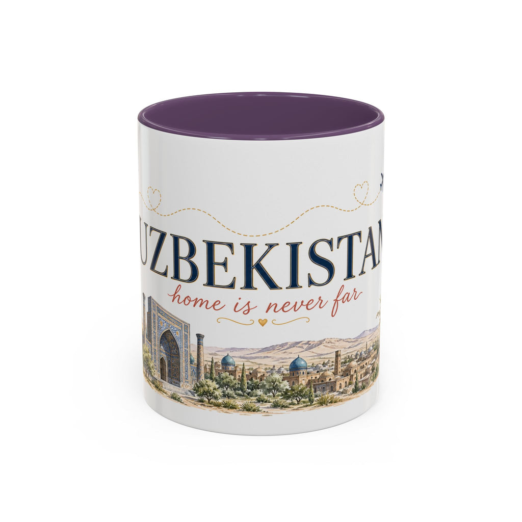 Uzbekistan Home Country Mug | Moving Away Gift | Long Distance Friendship | 11 oz 15 oz Accent Mug