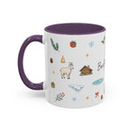 Banff Lake Louise Christmas Mug | Watercolor Travel Souvenir | Holiday Gift | Accent Ceramic Coffee Cup 11oz 15oz