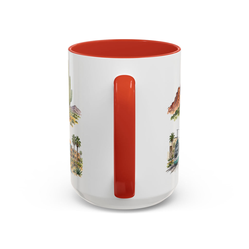 Phoenix Illustrated Travel Mug | City Souvenir Accent Coffee Mug | 11oz 15oz Ceramic Cup