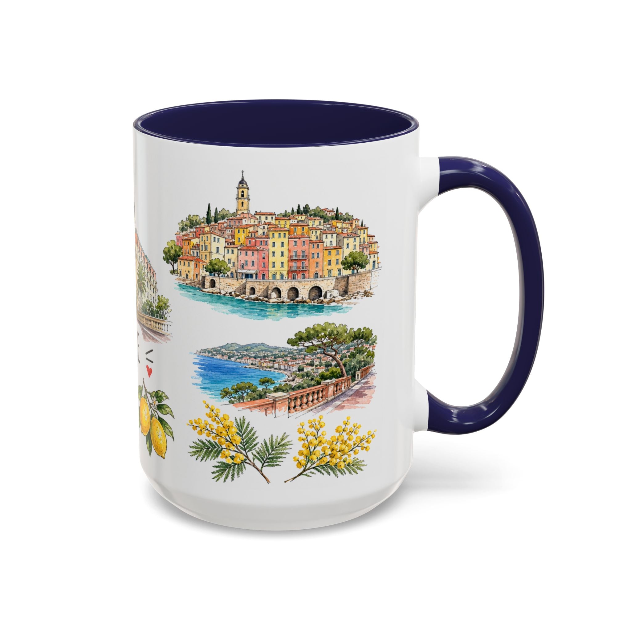 Nice Illustrated Travel Mug | City Souvenir Accent Coffee Mug | 11oz 15oz Ceramic Cup