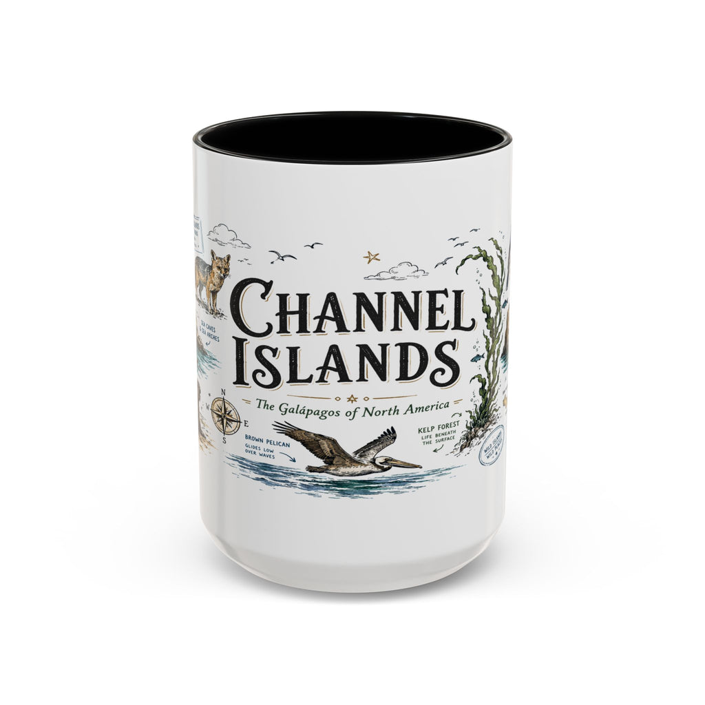 Channel Islands National Park Coffee Mug | California Island Wildlife Marine Gift | Accent Color Ceramic 11oz 15oz