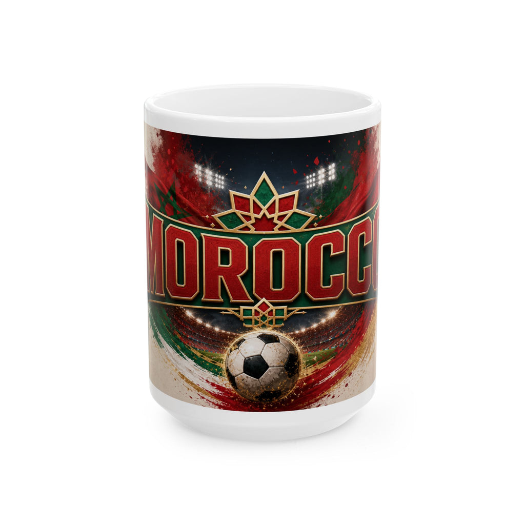 Morocco Soccer Spirit Coffee Mug | Soccer Fan Gift | Ceramic 11oz 15oz Match Day Cup