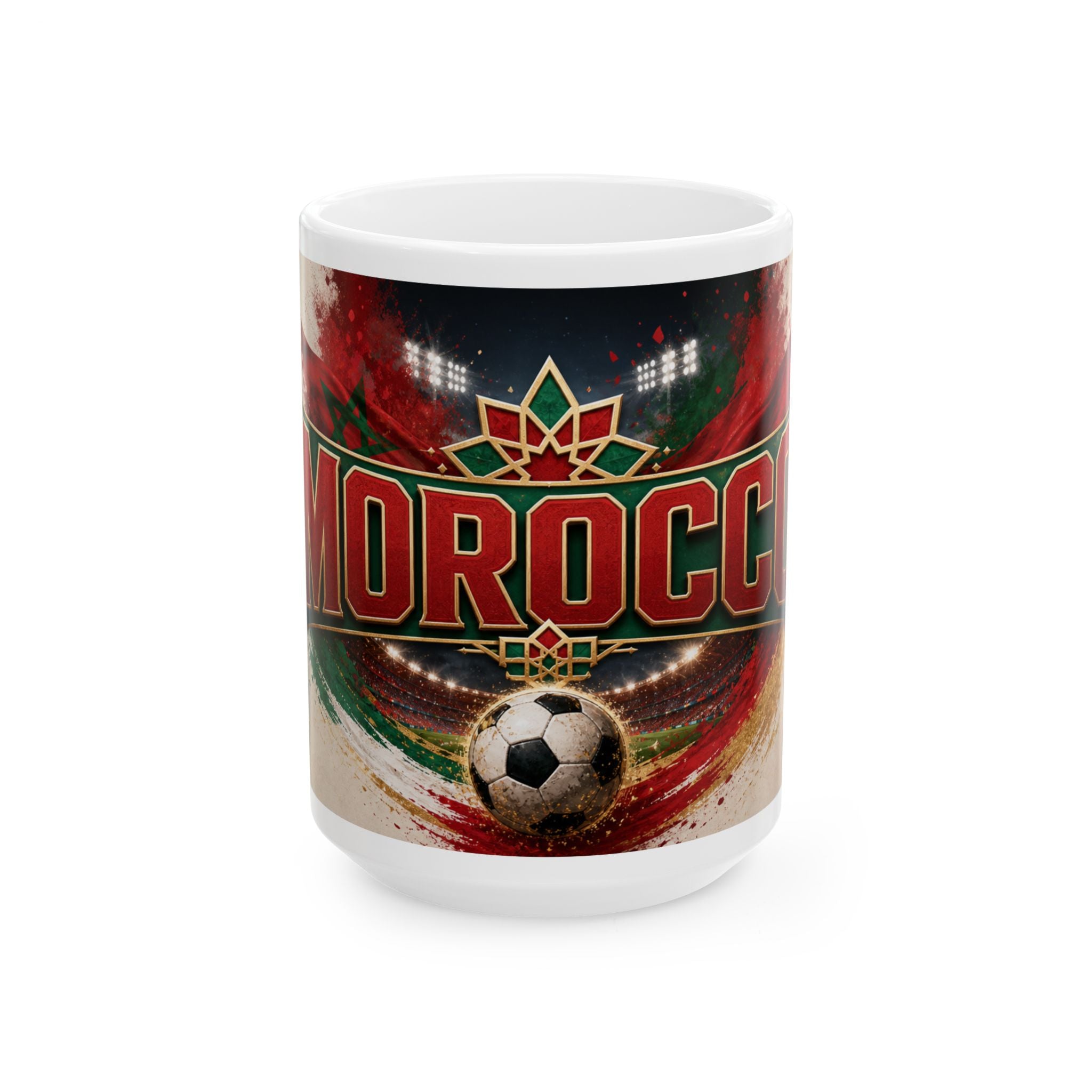 Morocco Soccer Spirit Coffee Mug | Soccer Fan Gift | Ceramic 11oz 15oz Match Day Cup