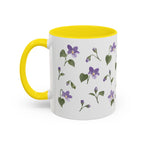 Wisconsin Wood Violet Mug, State Flower Floral Coffee Cup, 11oz Botanical Gift