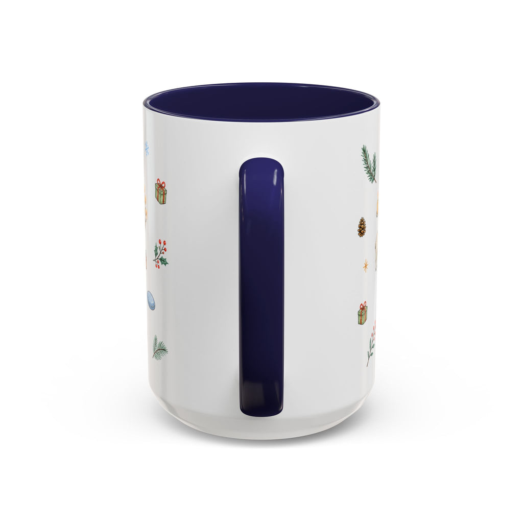Banff Lake Louise Christmas Mug | Watercolor Travel Souvenir | Holiday Gift | Accent Ceramic Coffee Cup 11oz 15oz