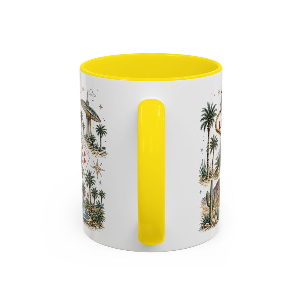 Las Vegas Coffee Mug | United States Travel Souvenir | Vintage Illustrated City Gift | 11 oz 15 oz Accent Mug