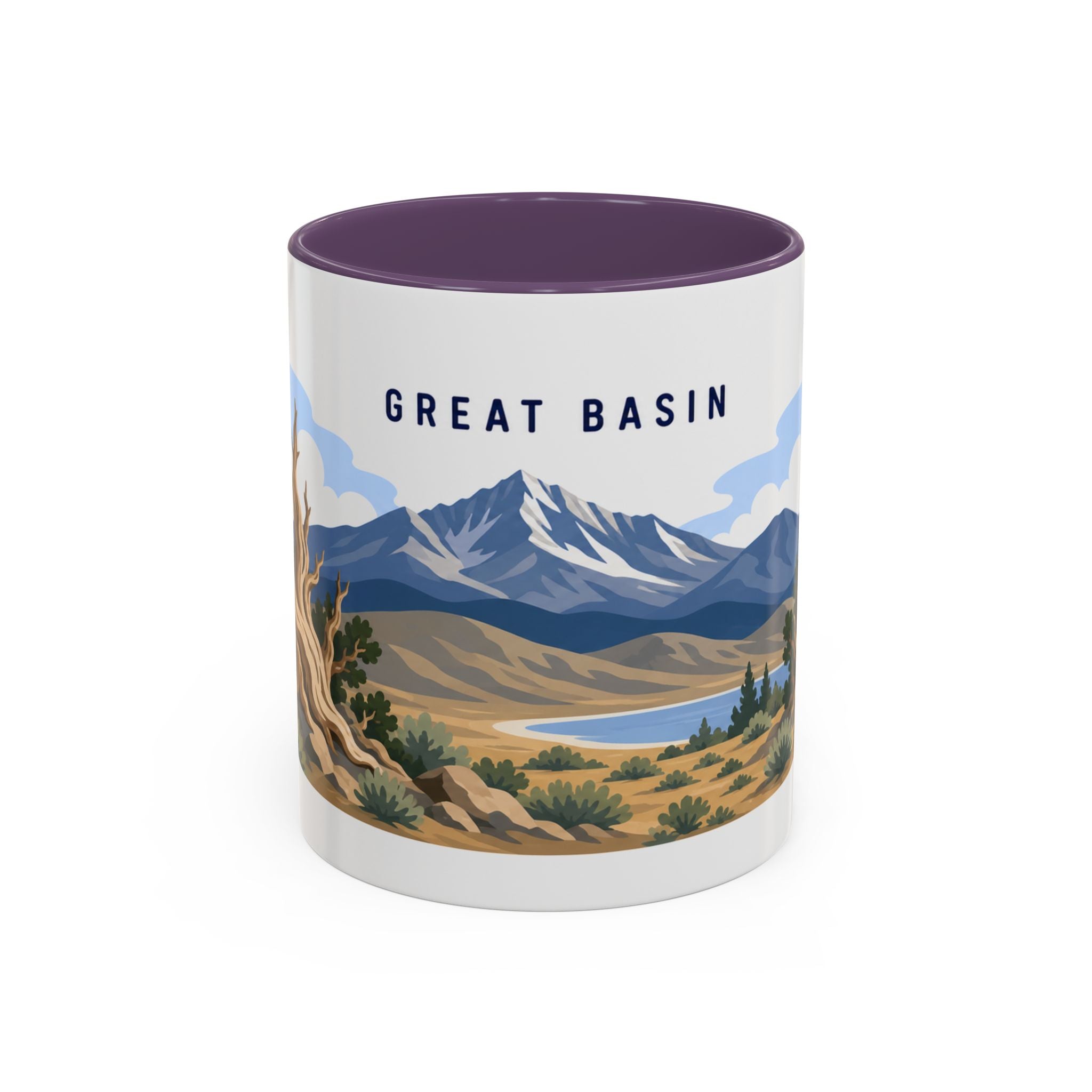 Great Basin National Park Coffee Mug | Solid Color Block Park Souvenir | 11oz 15oz Accent Mug