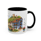 Kaysersberg Illustrated Travel Mug | France Souvenir Accent Coffee Mug | 11oz 15oz Ceramic Cup