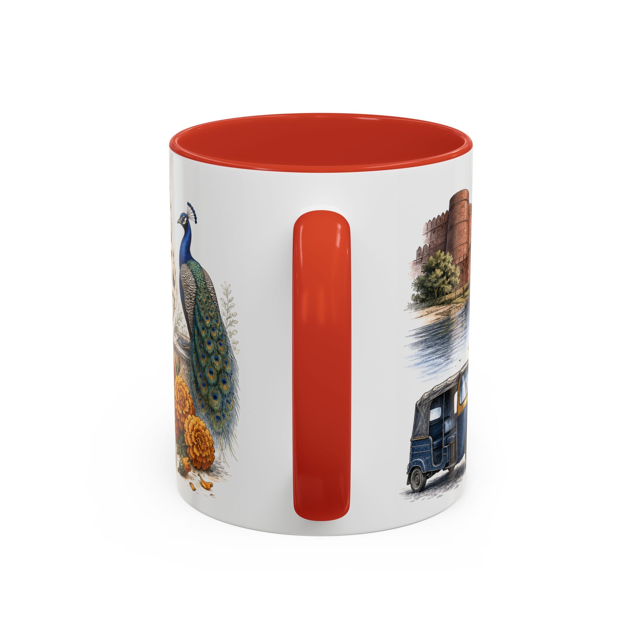 Agra Coffee Mug | India Travel Souvenir | Vintage Illustrated City Gift | 11 oz 15 oz Accent Mug