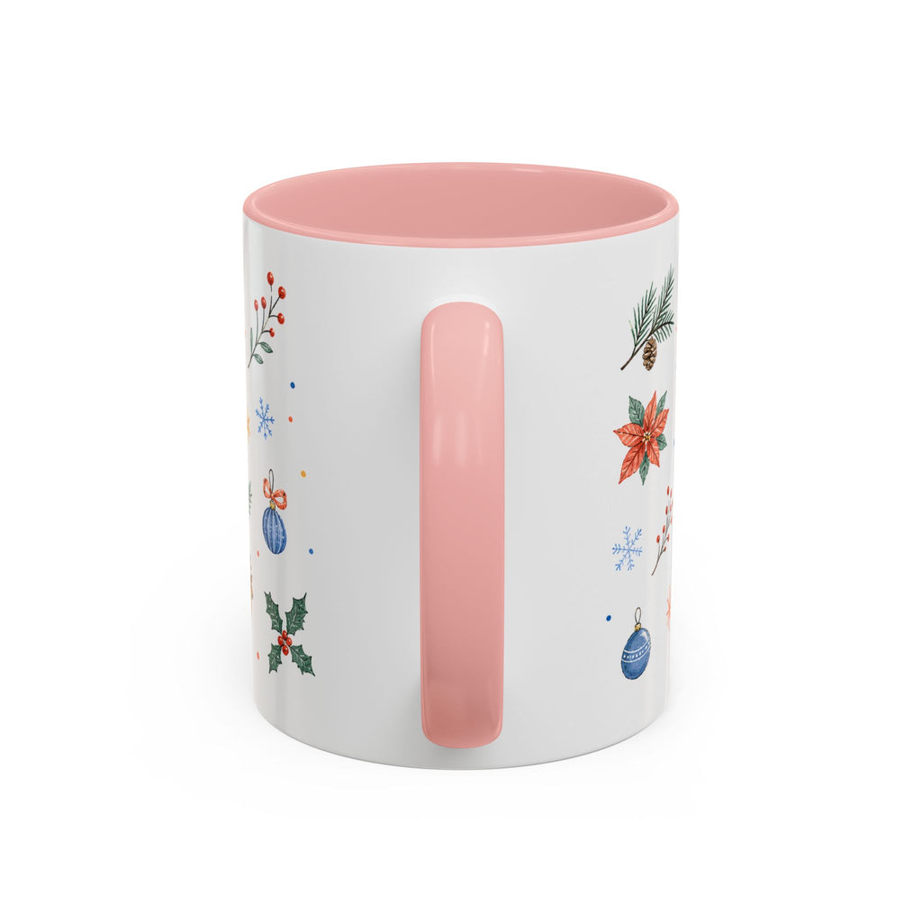 Woodland Christmas Mug | Deer Bird Watercolor Holiday Gift | Accent Cup 11oz 15oz