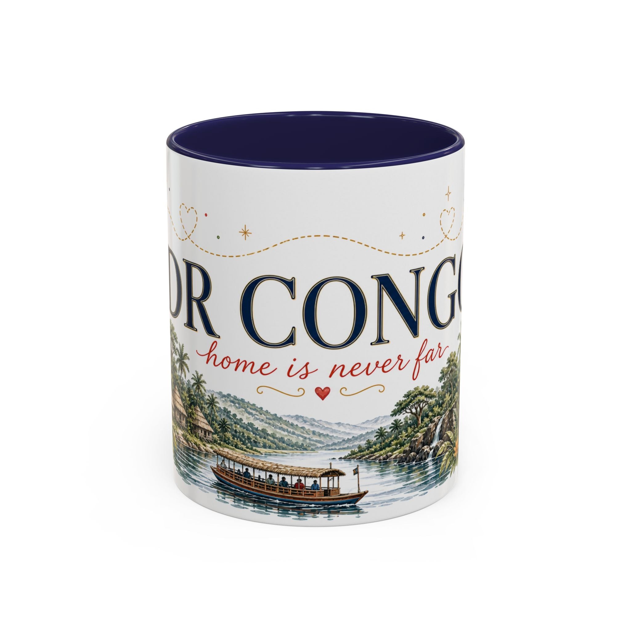 DR Congo Home Country Mug | Moving Away Gift | Long Distance Friendship | 11 oz 15 oz Accent Mug