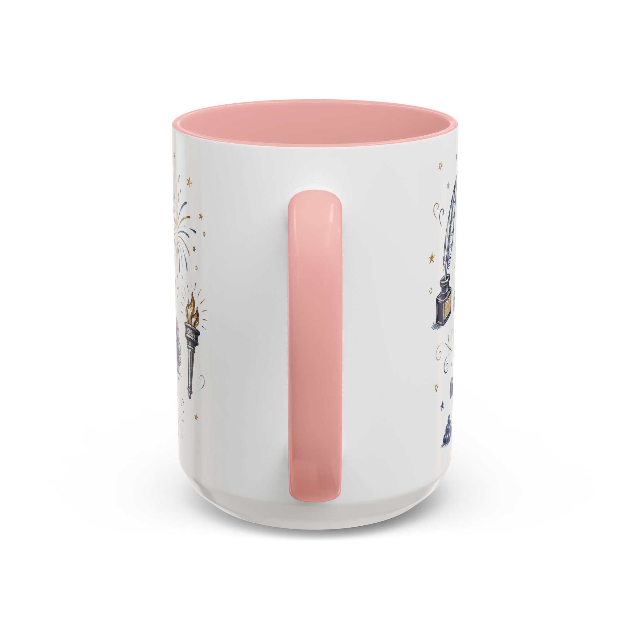 America 250 Coffee Mug | 1776-2026 Patriotic 4th of July Gift | Accent Color Ceramic 11oz 15oz