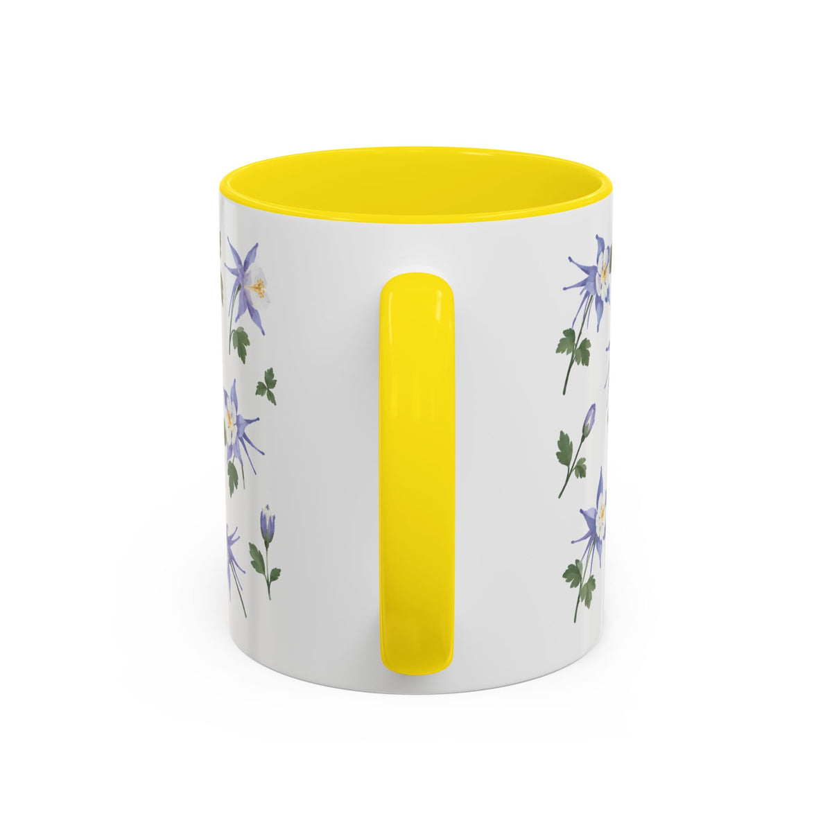 Colorado Rocky Mountain columbine Mug, State Flower Floral Coffee Cup, 11oz Botanical Gift