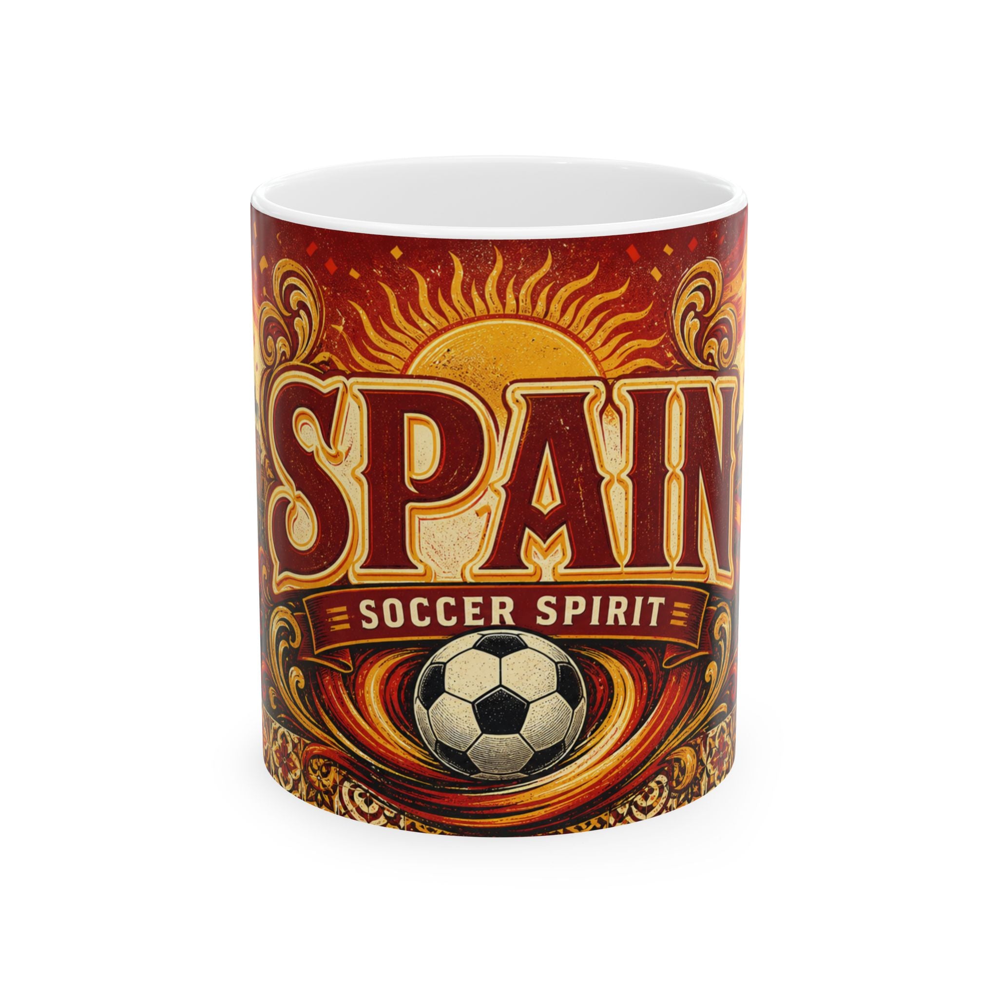 Spain Soccer Spirit Coffee Mug | Soccer Fan Gift | Ceramic 11oz 15oz Match Day Cup