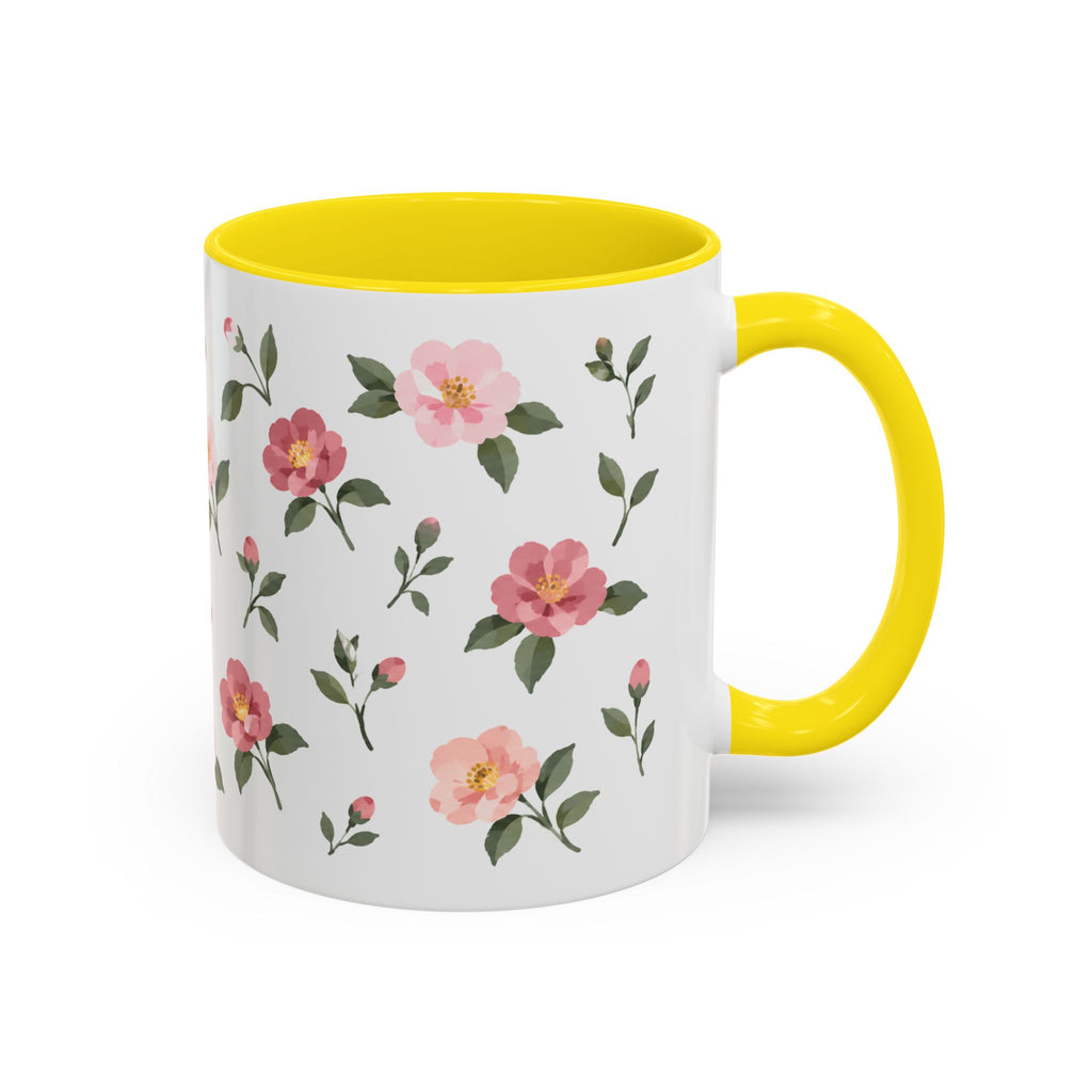 Alabama Camellia Mug, State Flower Floral Coffee Cup, 11oz Botanical Gift