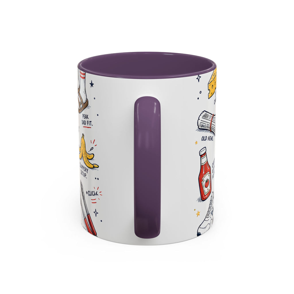 Dad Jokes Sorry Not Sorry Coffee Mug | Father's Day Gift for Dad | Accent Color Ceramic 11oz 15oz