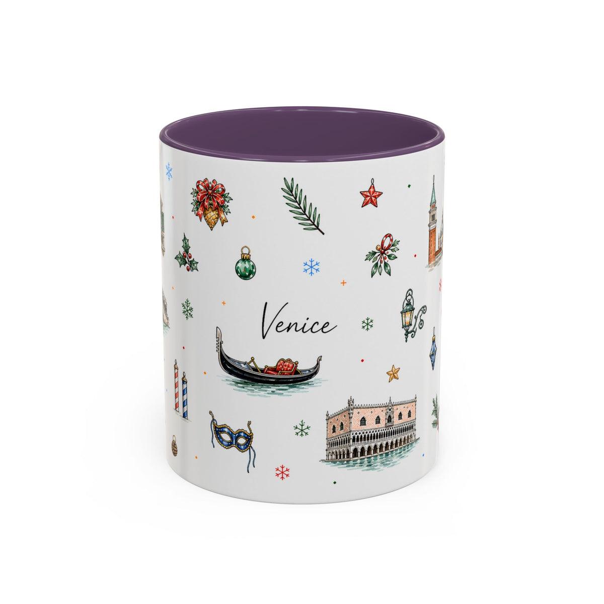 Venice Christmas Mug | Watercolor City Souvenir, Travel Memory Cup