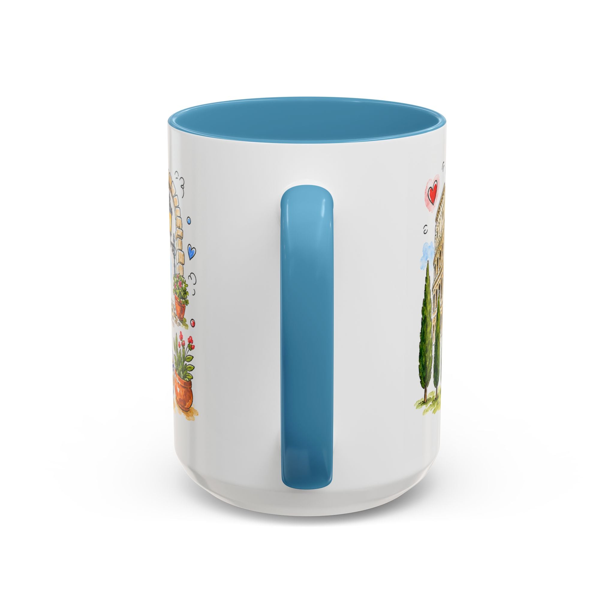 Rome Travel Mug | European City Souvenir Accent Coffee Mug | 11oz 15oz Ceramic Cup