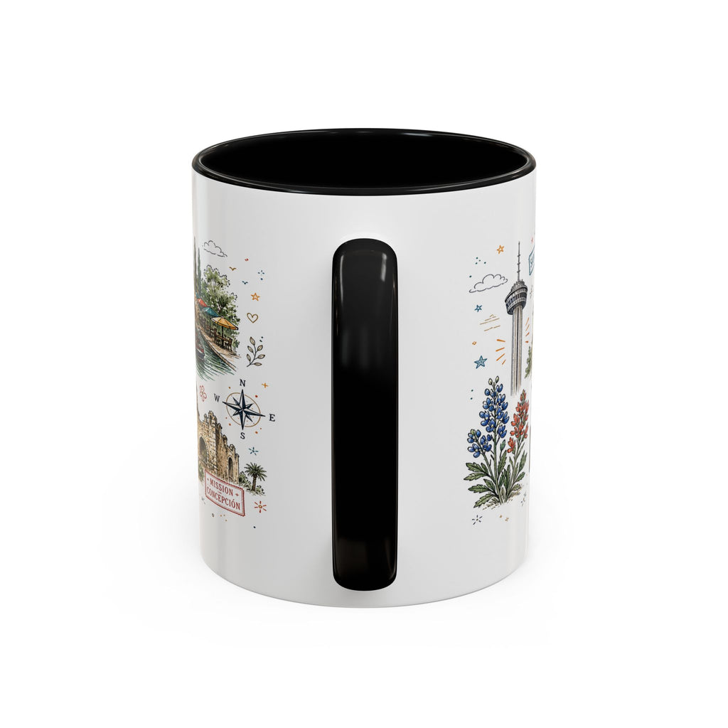 San Antonio Coffee Mug | Texas Souvenir City Gift | Accent Color Ceramic 11oz 15oz