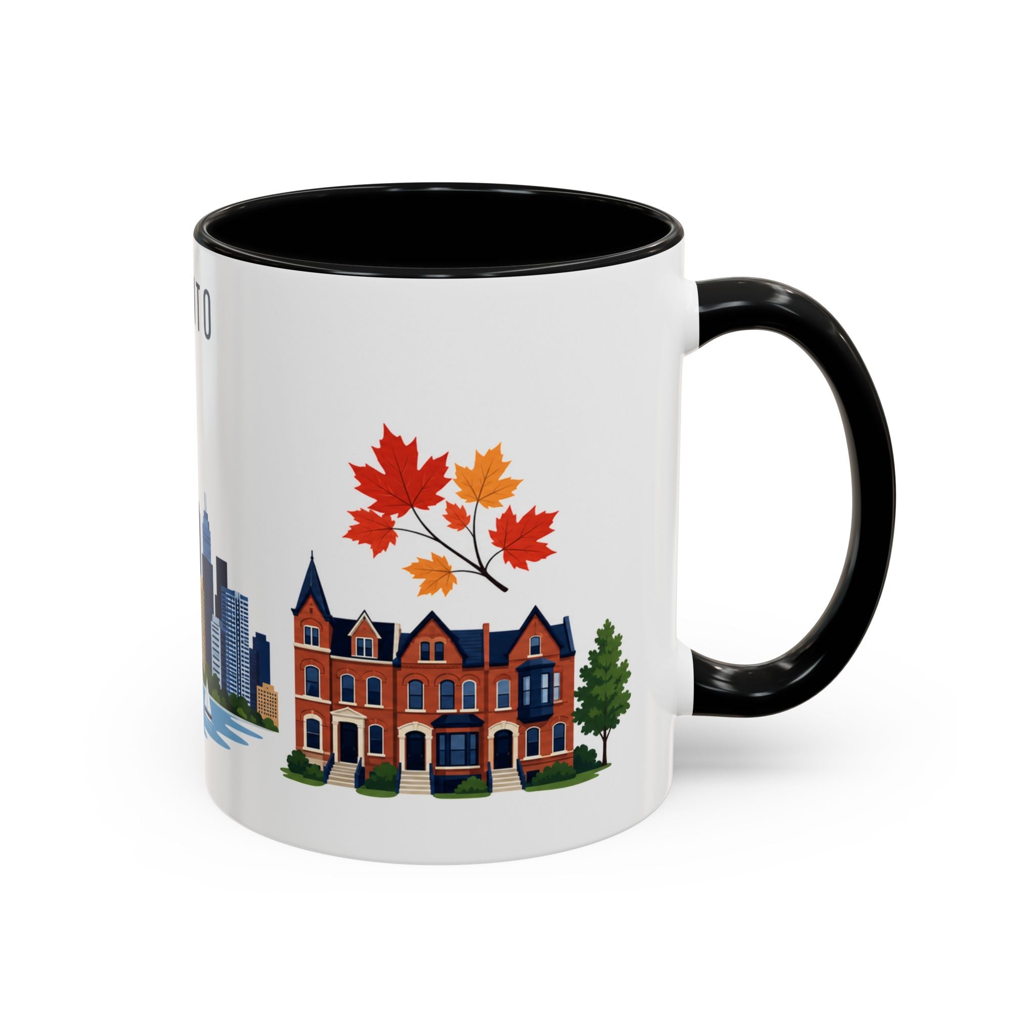 Toronto Coffee Mug | Canada Travel Souvenir | Porcelain Decal City Gift | 11oz 15oz Accent Mug