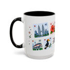 Kuala Lumpur Coffee Mug | Postage Stamp Collage Mug | Travel Souvenir Accent Cup 11oz 15oz