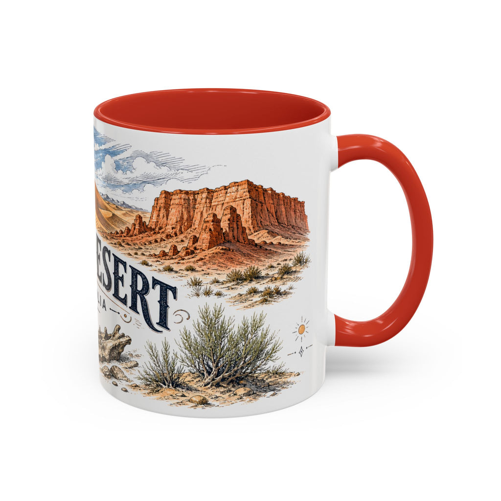 Gobi Desert Mug, Mongolia Travel Souvenir, Bucket List Gift, Accent Ceramic Coffee Mug 11oz 15oz