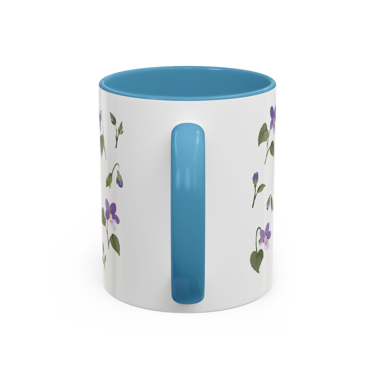 Wisconsin Wood Violet Mug, State Flower Floral Coffee Cup, 11oz Botanical Gift