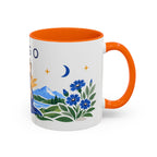 Virgo Zodiac Coffee Mug | Maiden and Wheat Design | Astrology Birthday Gift | 11 oz 15 oz Ceramic Accent Mug