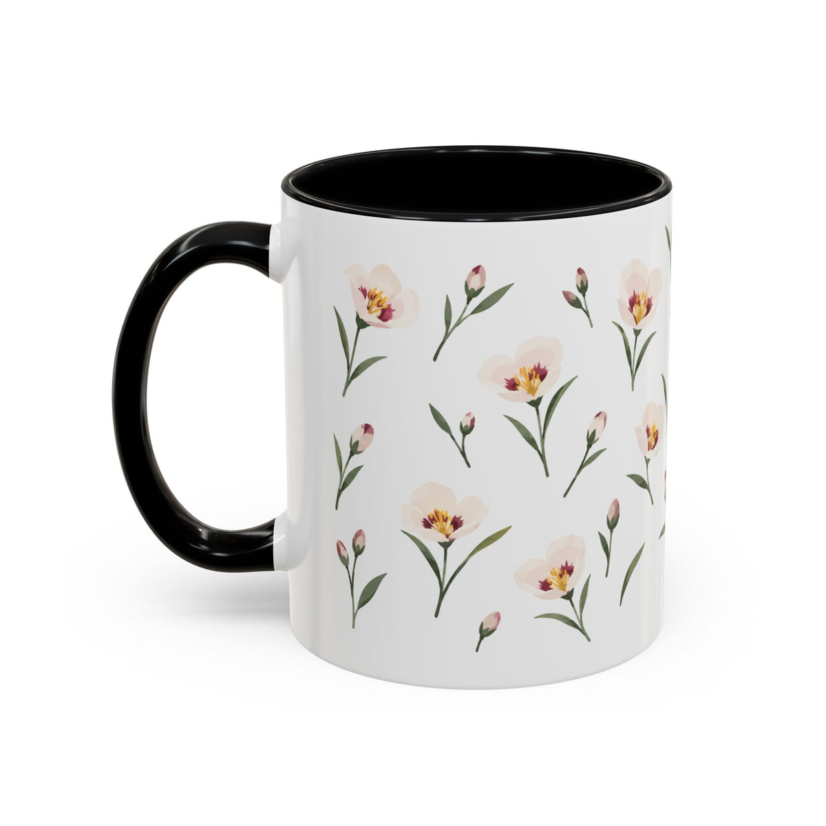 Utah Sego Lily Mug, State Flower Floral Coffee Cup, 11oz Botanical Gift