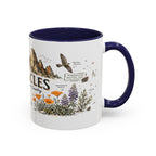 Pinnacles National Park Coffee Mug | California Rock Climbing Condor Gift | Accent Color Ceramic 11oz 15oz
